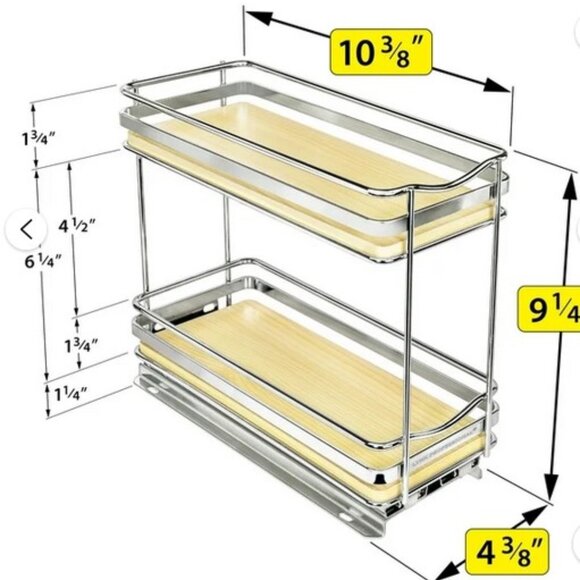 New Spice Rack - LYNK Elite 4 1/4" 2-Tier Pull Out Spice Rack Organizer - Picture 6 of 7